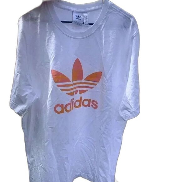 Adidas Mens White Camo Logo Infill 100% Cotton Graphic Tee Shirt - Picture 2 of 4